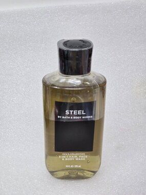 Steel By Bath & Body Works Men's Collection 3-In-1 Hair Face & Body Wash 10 Oz